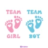Team Girl and Team Boy Gender Reveal SVG