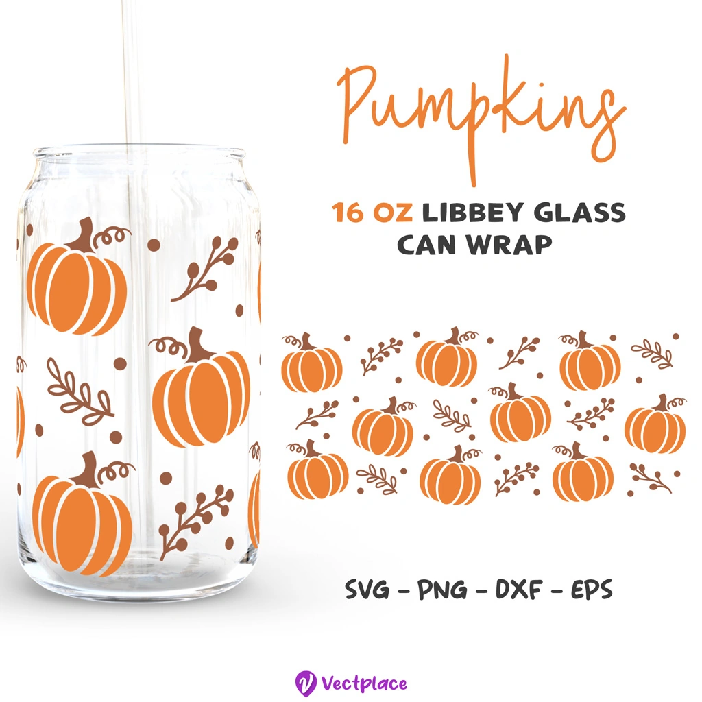 Hello Pumpkin 16 oz Glass Can Cup