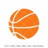 Free basketball SVG icon with classic orange ball design for Cricut sports shirts and custom projects