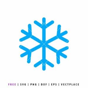 Simple blue snowflake icon with six points.