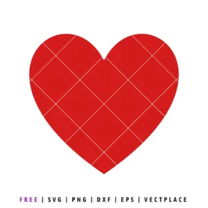 Free heart SVG cut file for Cricut and Silhouette