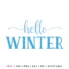 FREE Hello Winter Quote SVG PNG | Christmas Cut File for Cricut and Silhouette