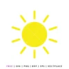 Free sun SVG simple sunshine design for Cricut and Silhouette cutting machines