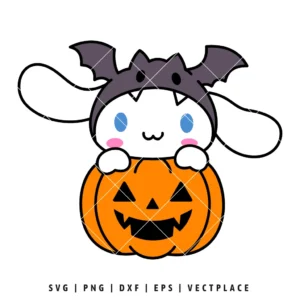 Hello Kitty With Pumpkin SVG - Happy Halloween Holiday SVG PNG EPS DXF PDF,  Cricut File