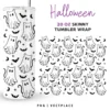 Halloween Cat Ghost Tumbler Wrap 20oz PNG