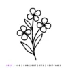 FREE Simple Wildflower SVG