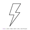FREE Lightning Bolt Outline SVG