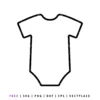Free baby onesie outline SVG cut file for Cricut and Silhouette baby craft projects