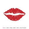 Free lips Valentine’s Day SVG lipstick kiss cut file for Cricut