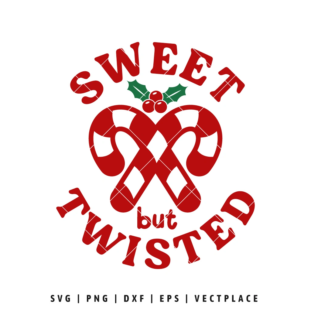 Sweet But Twisted SVG | Funny Christmas SVG - Vectplace