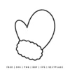 FREE Christmas Glove Outline SVG