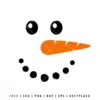 FREE Snowman Face SVG | Winter Christmas SVG
