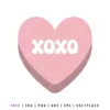 FREE XOXO Candy Heart SVG Valentine’s Day