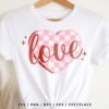 Love Checkered Heart Valentine SVG