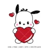 Pochacco Hearts SVG | Valentine SVG