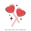 Valentine Heart Lollipop SVG