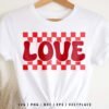 Love Checkered Valentine SVG
