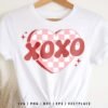 XOXO Checkered Heart Valentine SVG