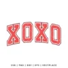 XOXO SVG lettering design, love and Valentine cut file for Cricut and Silhouette projects