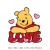 Winnie The Pooh Love SVG