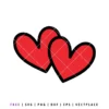 FREE Hand Drawn Double Heart SVG