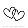 FREE Linked Hearts SVG
