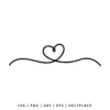 Heart Line Valentine SVG