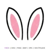 Free Bunny Ears SVG cut file, Easter bunny ears design for Cricut and Silhouette crafts
