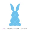 Free Easter Bunny SVG silhouette, simple bunny cut file for Cricut and Silhouette Easter crafts