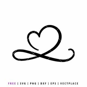 Free line heart SVG with minimalist continuous line design for Valentine’s Day crafts