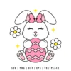 Cute Easter Bunny Bow SVG