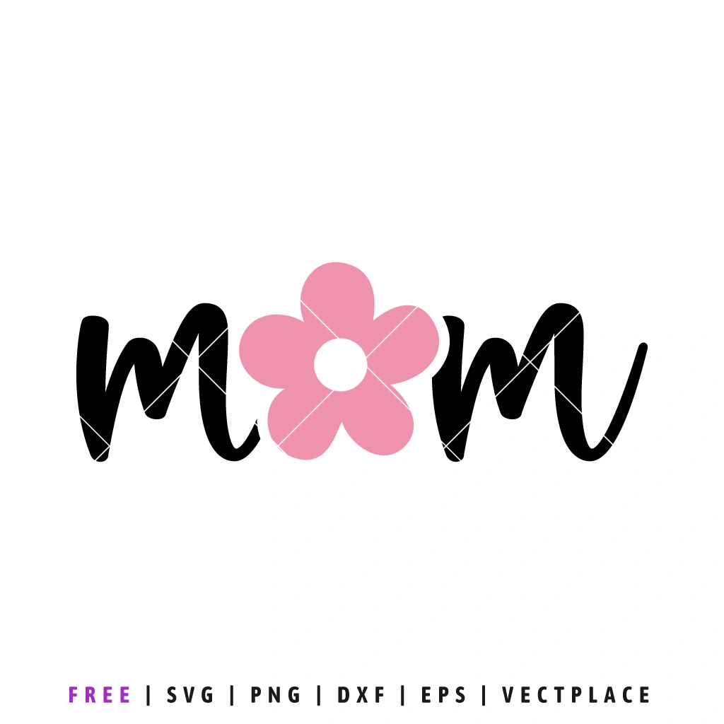 FREE Mom With Flower SVG | Mother's Day SVG - Vectplace