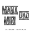 Checkered Mama Dad Mini SVG