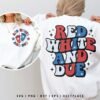Red White and Due SVG Pregnancy 4th of July