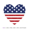 FREE American Flag Heart SVG
