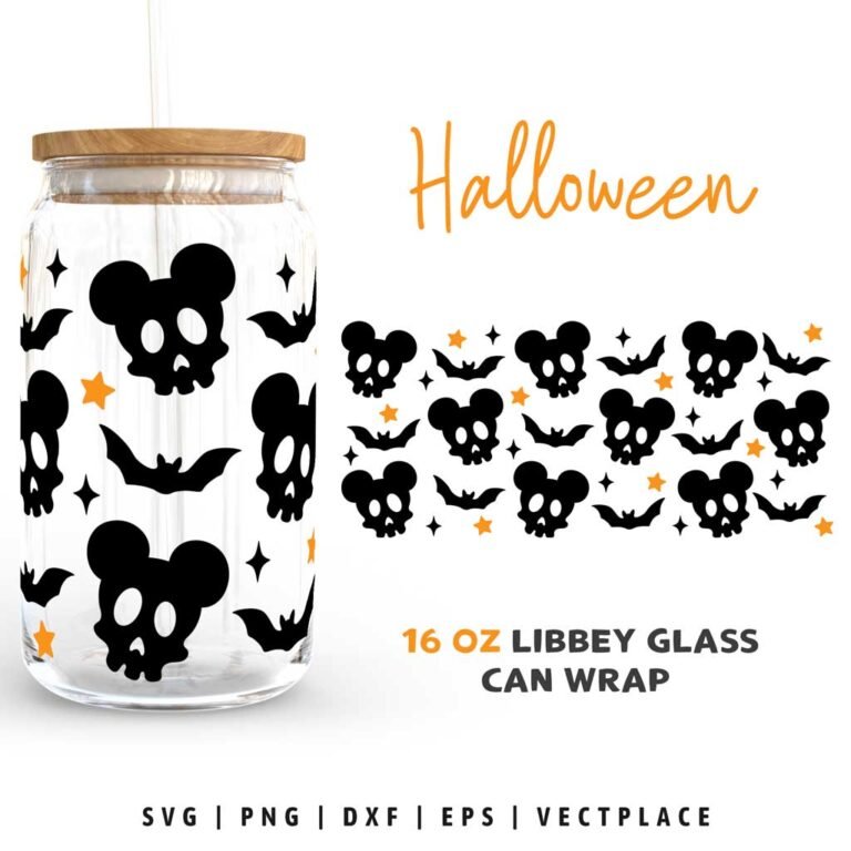 Boho Ghost SVG | Halloween SVG for Libbey 16oz Can Glass - Vectplace