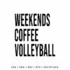 Weekends Coffee Volleyball SVG