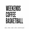 Weekends Coffee Basketball SVG
