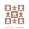 Retro Checkered Gingerbread Man SVG | Trendy Christmas SVG