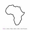 FREE Africa Outline SVG