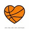 Basketball Heart SVG