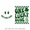 One Lucky Dude Checkered St Patrick Day SVG