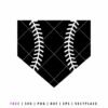 FREE Baseball Home Plate Stitch SVG