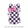 Checkered Easter Bunny Bow SVG