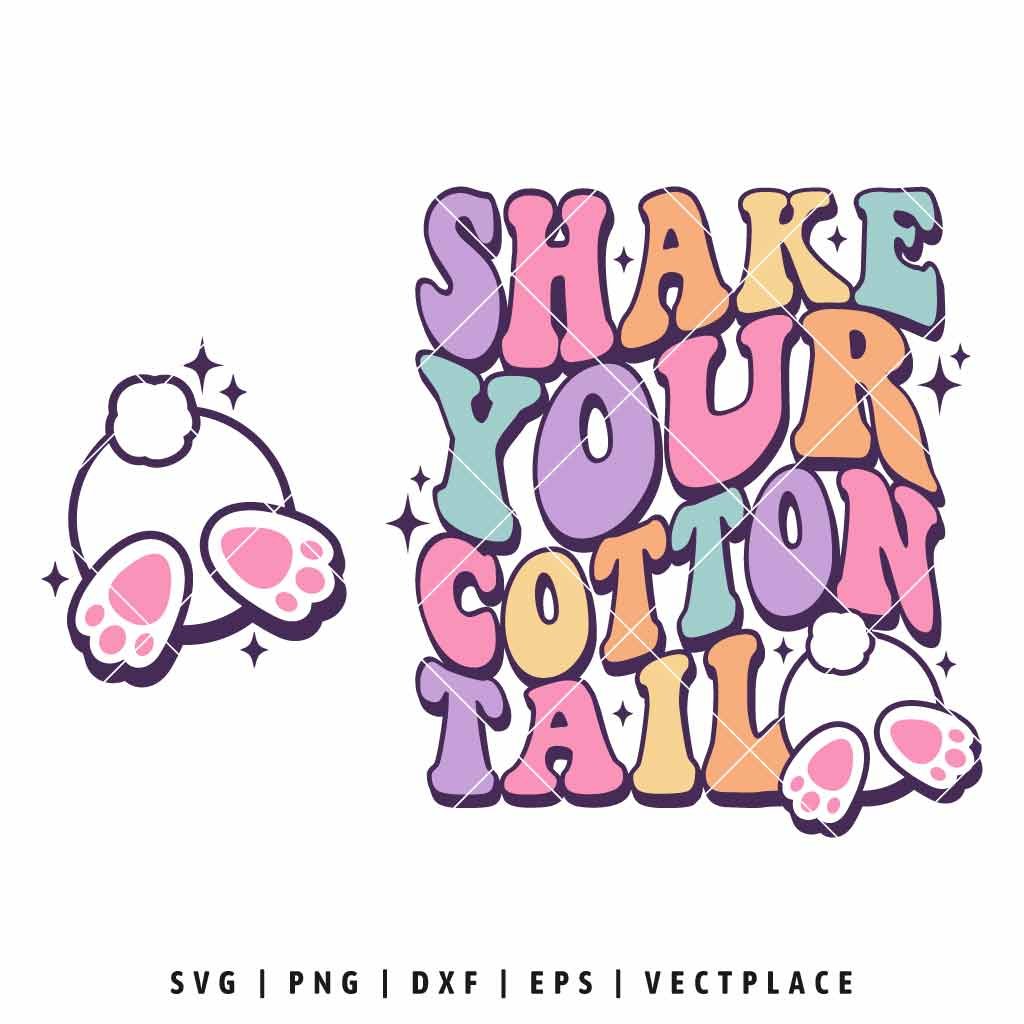 Shake Your Cotton Tail SVG | Easter Bunny SVG - Image 2