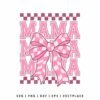 Mama SVG Checkered Bow Design