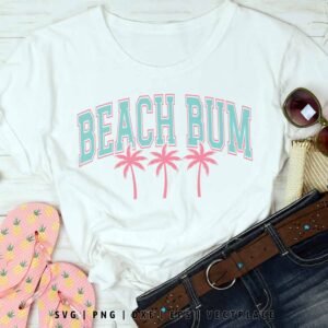 Alternative view of Beach Bum SVG | Summer SVG