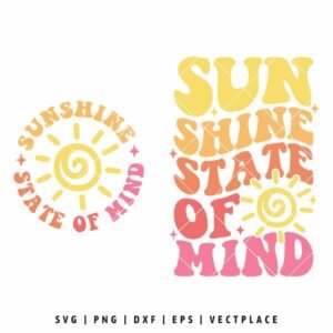 Alternative view of Sunshine State Of Mind SVG | Summer Vibes SVG