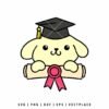 Pompompurin Graduation SVG | Senior SVG | School SVG