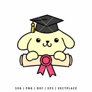 Pompompurin Graduation SVG | Senior SVG | School SVG